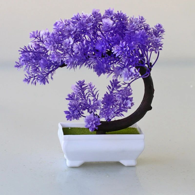 Artificial Bonsai Potted Plant Realistic Mini Tree Decor For Home Office Garden Display 4