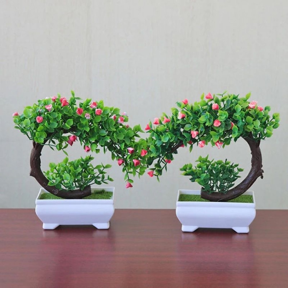 Artificial Bonsai Potted Plant Realistic Mini Tree Decor For Home Office Garden Display 3