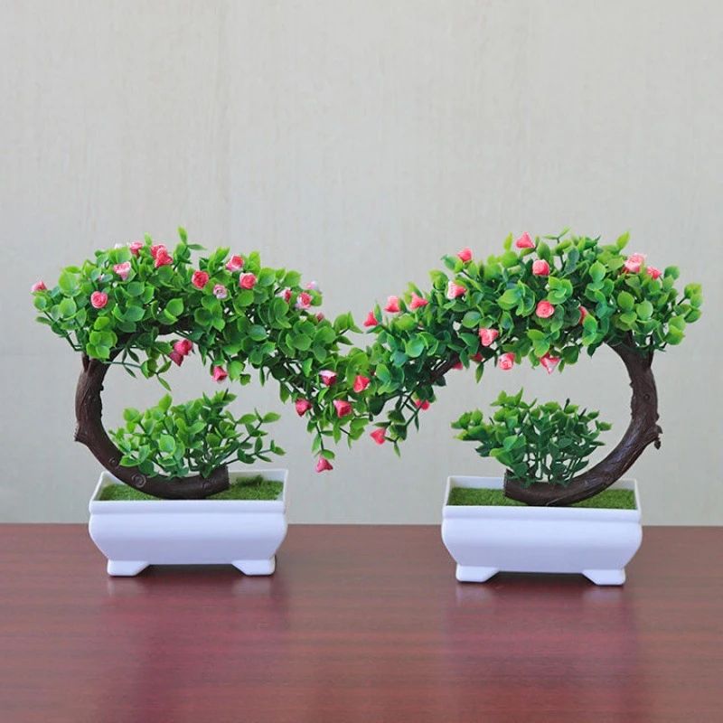 Artificial Bonsai Potted Plant Realistic Mini Tree Decor For Home Office Garden Display 3