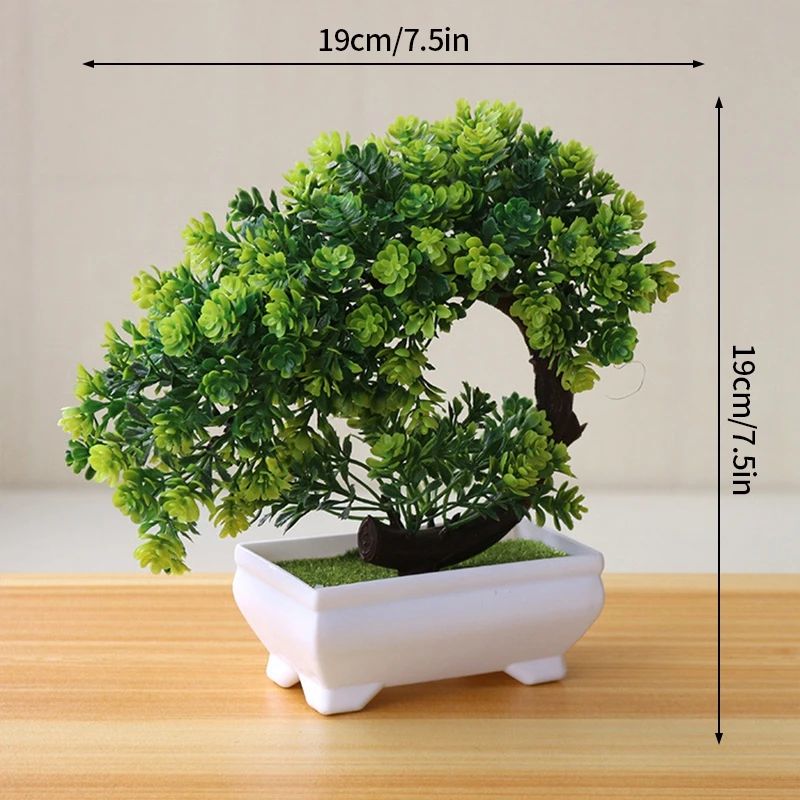 Artificial Bonsai Potted Plant Realistic Mini Tree Decor For Home Office Garden Display 13