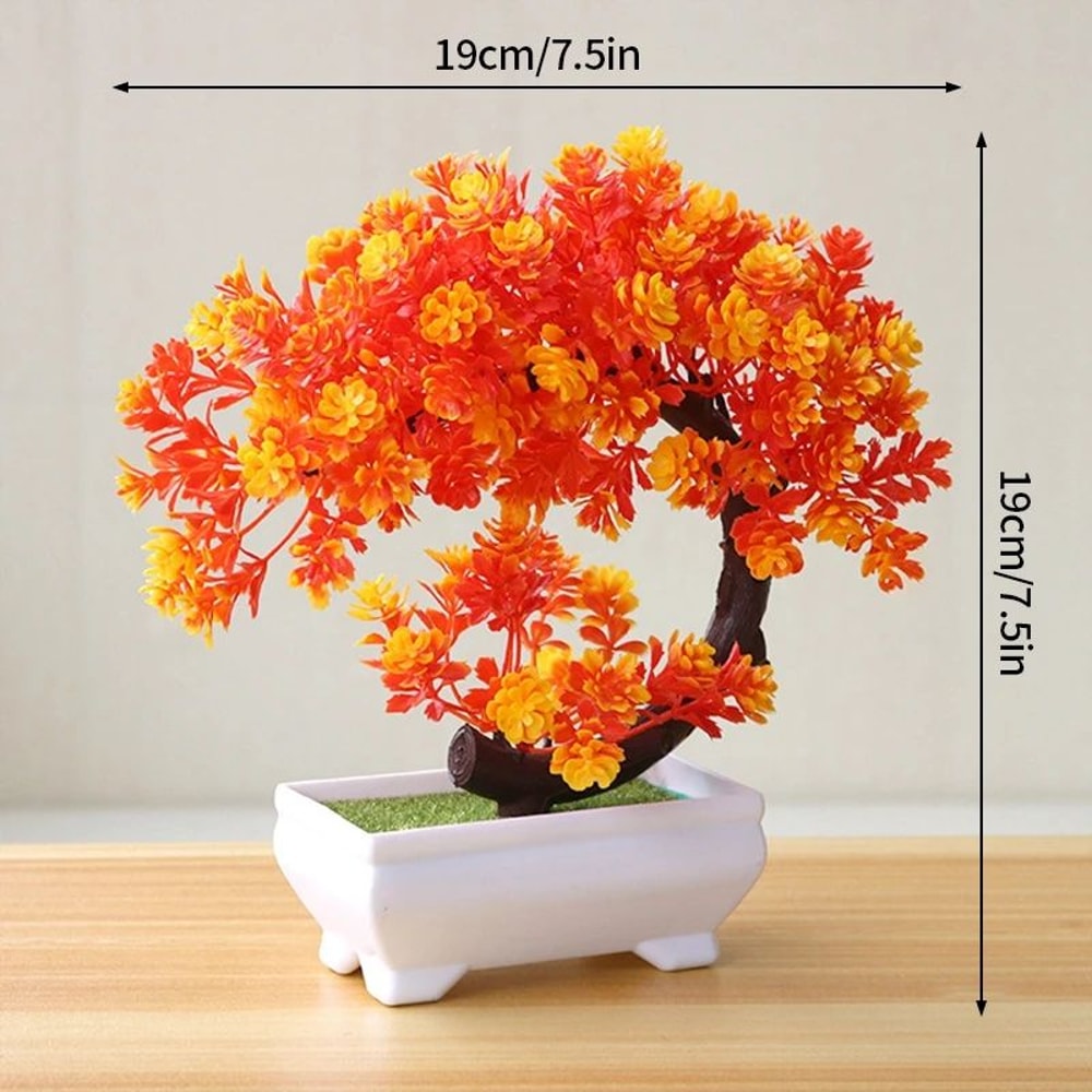 Artificial Bonsai Potted Plant Realistic Mini Tree Decor For Home Office Garden Display 15