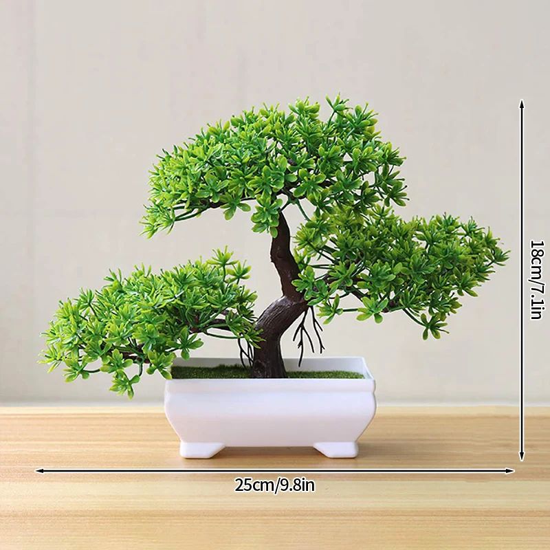 Artificial Bonsai Potted Plant Realistic Mini Tree Decor For Home Office Garden Display 24