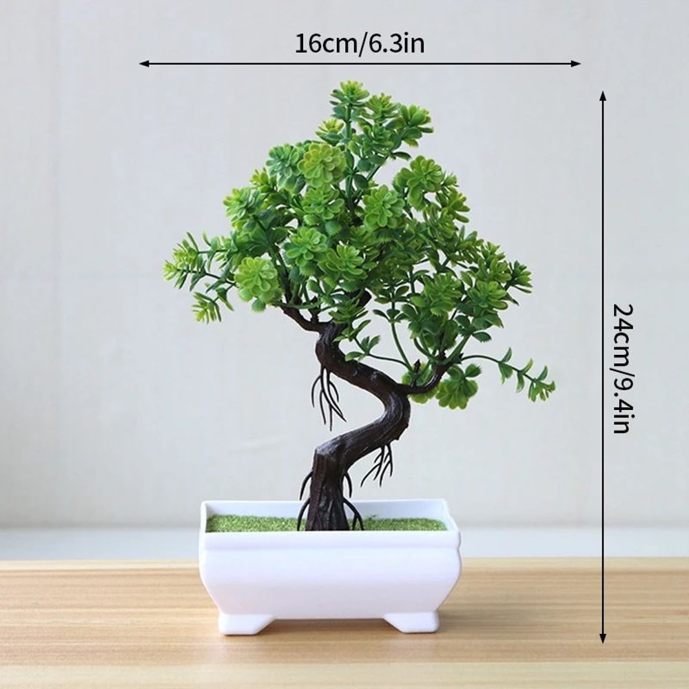 Artificial Bonsai Potted Plant Realistic Mini Tree Decor For Home Office Garden Display 16