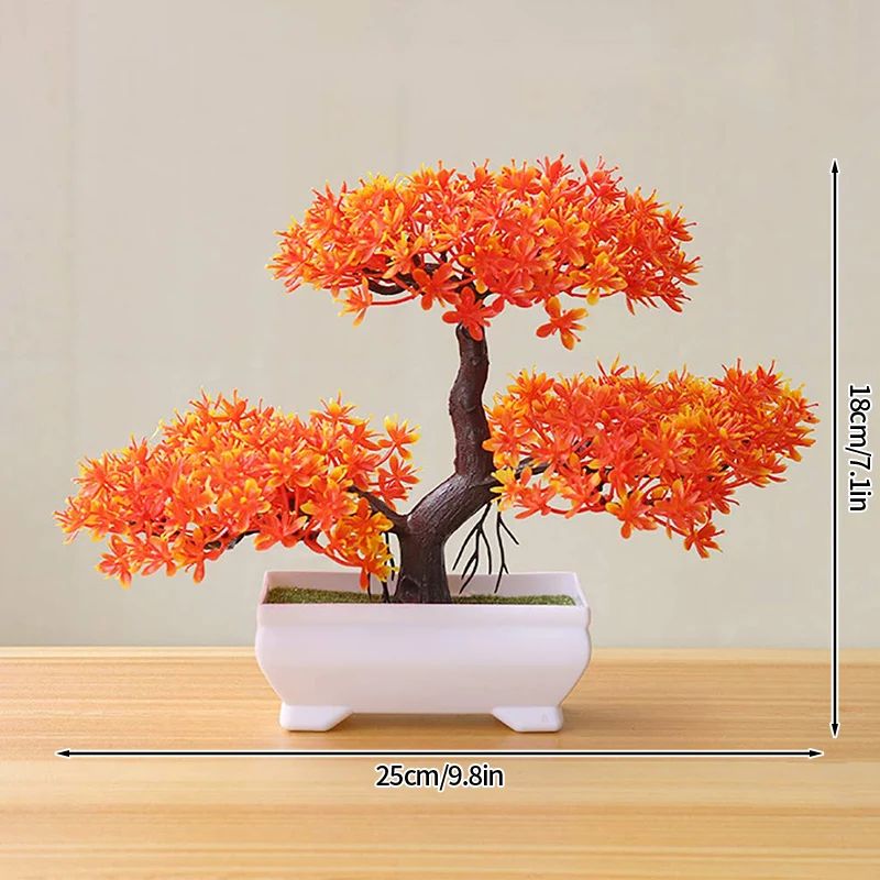 Artificial Bonsai Potted Plant Realistic Mini Tree Decor For Home Office Garden Display 21