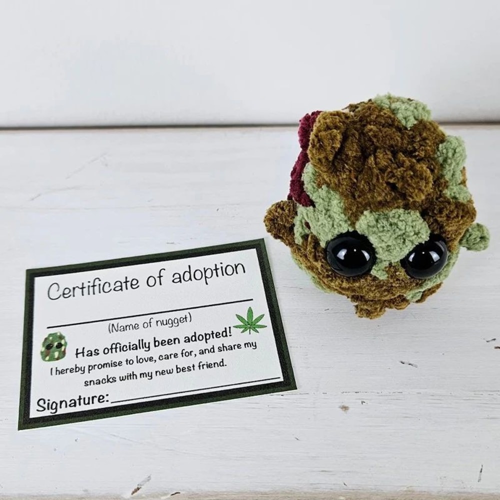 Best Buds Weed Nugget Plush In Jar Cute Handmade Mini Stuffed Decor Gift 3