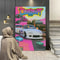 Neon Drift JDM Canvas Poster Synthwave GTR Car Magazine Cover Wall Art For Modern Room Decor 0