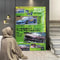 Neon Drift JDM Canvas Poster Synthwave GTR Car Magazine Cover Wall Art For Modern Room Decor 1