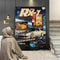 Neon Drift JDM Canvas Poster Synthwave GTR Car Magazine Cover Wall Art For Modern Room Decor 5