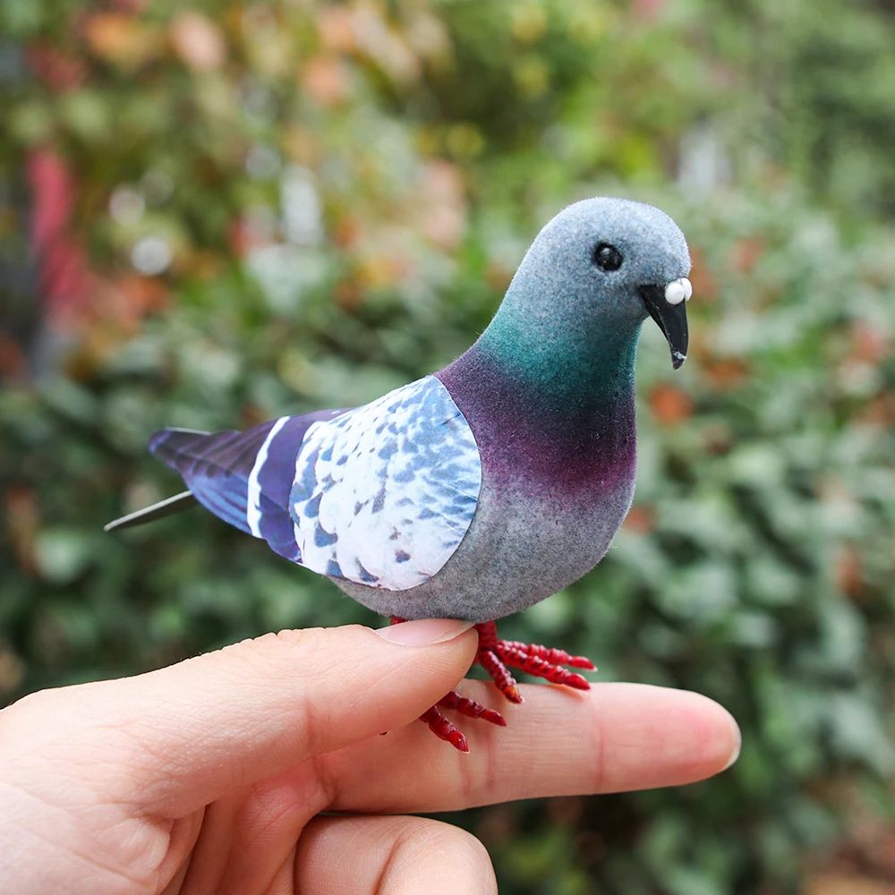 Lifelike Grey Dove Decorative Figurine Realistic Artificial Bird For Home Events Photography Prop 1