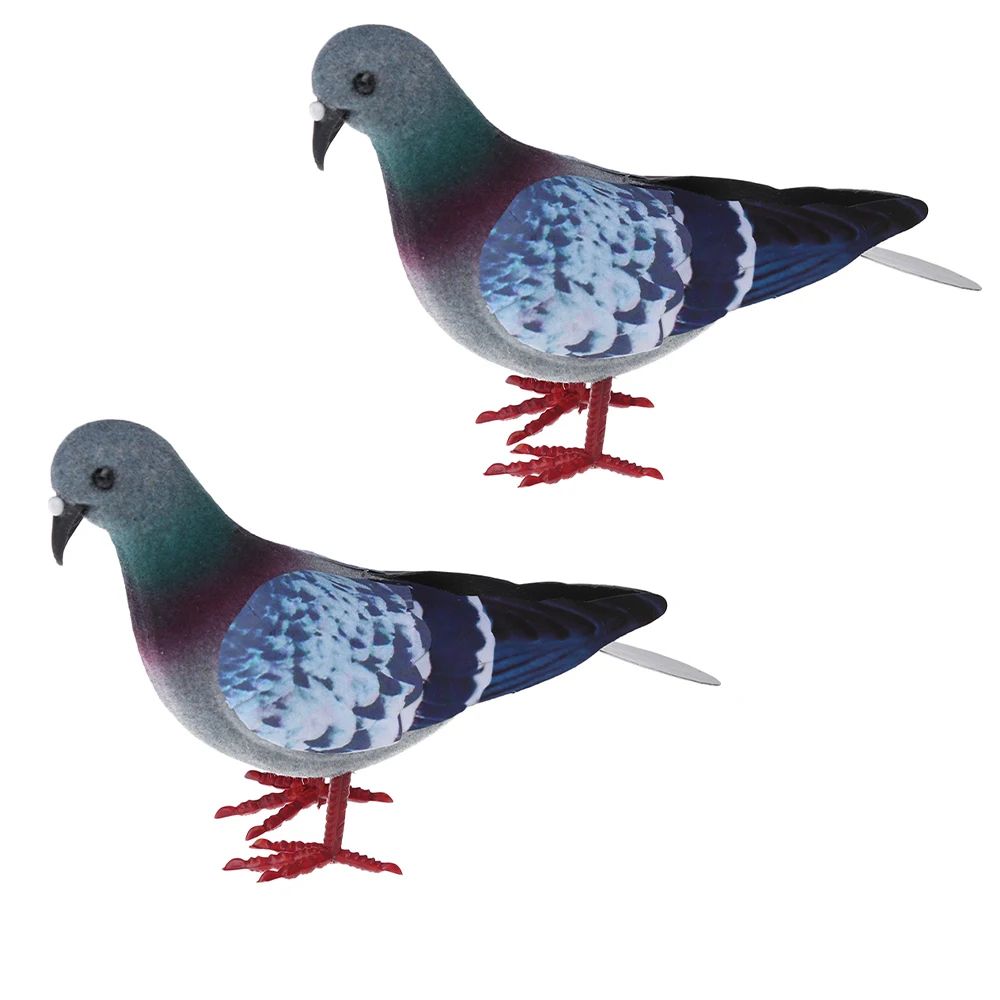 Lifelike Grey Dove Decorative Figurine Realistic Artificial Bird For Home Events Photography Prop 7