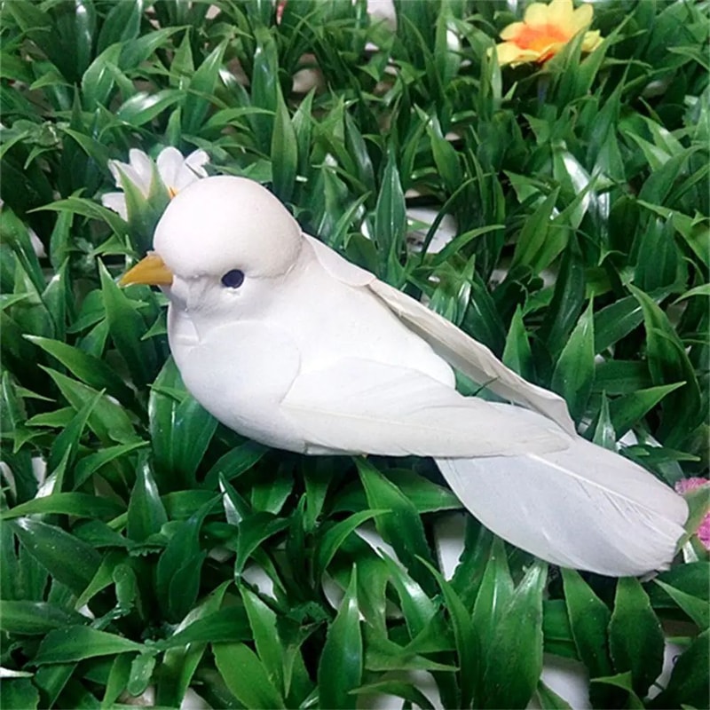 Lifelike Grey Dove Decorative Figurine Realistic Artificial Bird For Home Events Photography Prop 8