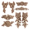 Carved Wood Rose Applique European Floral Trim For Cabinet Door Wall Decor 0