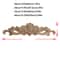 Elegant Rose Wood Carving Applique Set 2pcs European Floral Cabinet Furniture Decor Trim 3