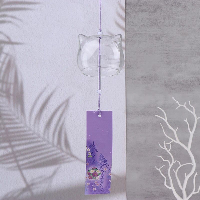 ZenGlow Glass Wind Chime Transparent Hanging Wind Bell For Garden JapaneseInspired Home Decor 8