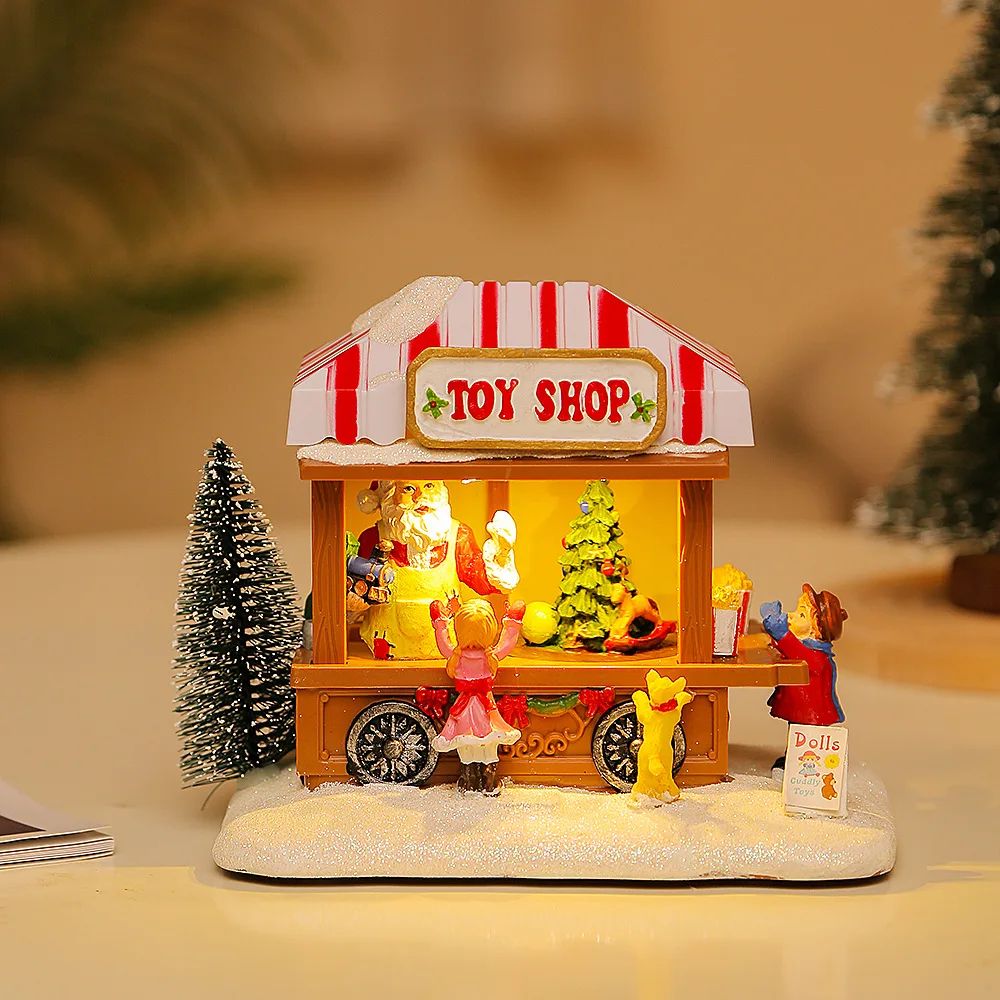 Festive Glow LED Christmas Village House Musical LightUp Holiday Desktop Decoration 2