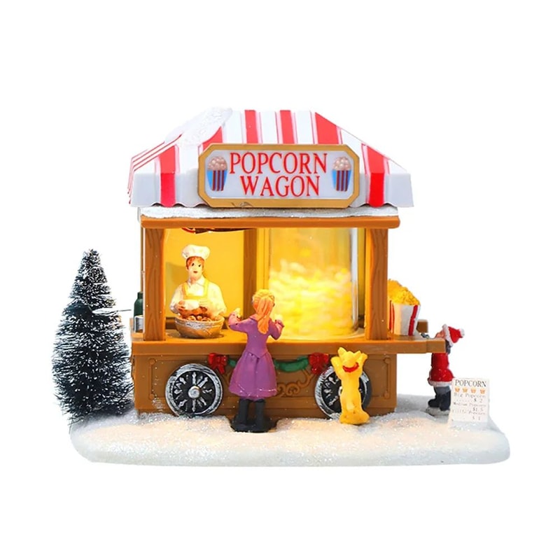 Festive Glow LED Christmas Village House Musical LightUp Holiday Desktop Decoration 7