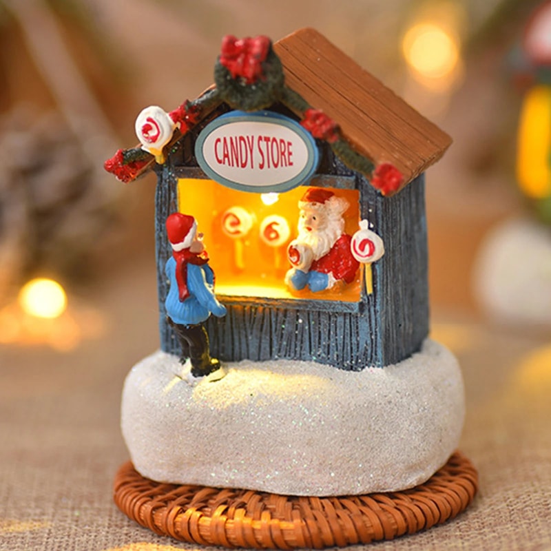 Festive Glow LED Christmas Village House Musical LightUp Holiday Desktop Decoration 8