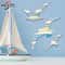 Coastal Breeze Wooden Seagull Wall Decor Retro Bird Ornament For Living Room Office Styling 3