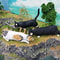CozyPaws Lying Orange Cat Figurine Cute Mini Pet Desktop Decor For Home Office 1