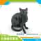 CozyPaws Lying Orange Cat Figurine Cute Mini Pet Desktop Decor For Home Office 3