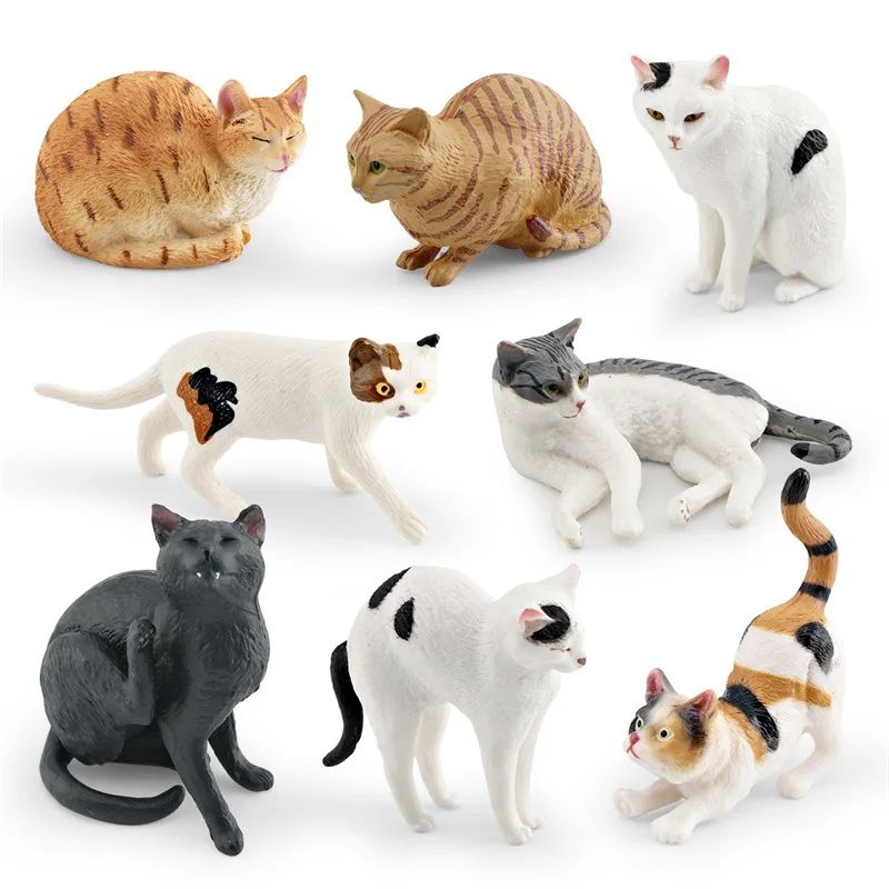 CozyPaws Lying Orange Cat Figurine Cute Mini Pet Desktop Decor For Home Office 4