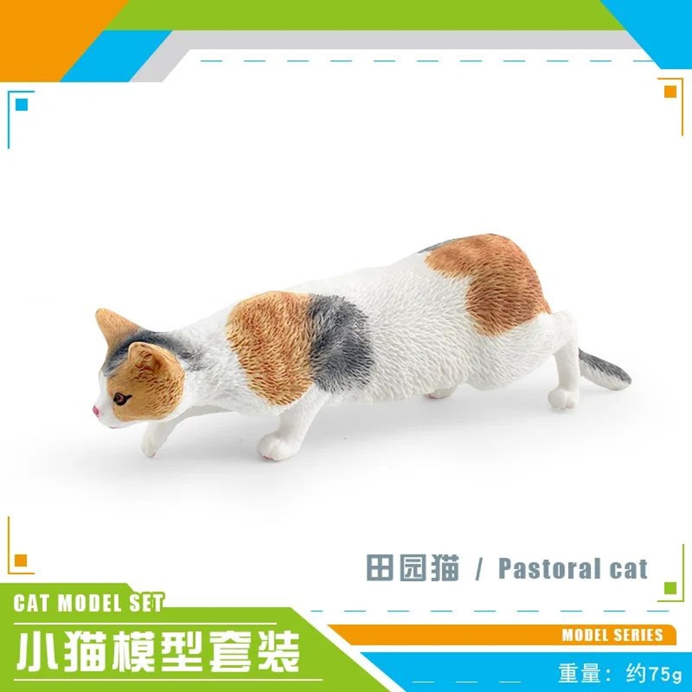 CozyPaws Lying Orange Cat Figurine Cute Mini Pet Desktop Decor For Home Office 6