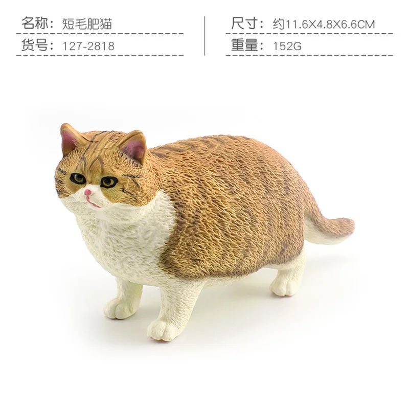 CozyPaws Lying Orange Cat Figurine Cute Mini Pet Desktop Decor For Home Office 9