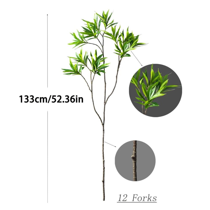Tropical Luxe Artificial Palm Tree Realistic Large Faux Green Plant For Home Garden Event Decor 4