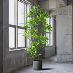 tropical luxe artificial palm tree – realistic large faux green plant for home, garden & event decor