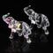 Crystal Charm Baby Elephant Figurine Cute Acrylic Mini Statue For Desk Home Decor 0