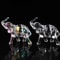 Crystal Charm Baby Elephant Figurine Cute Acrylic Mini Statue For Desk Home Decor 1