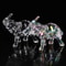 Crystal Charm Baby Elephant Figurine Cute Acrylic Mini Statue For Desk Home Decor 2
