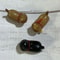 Whittle Charm Mini Wooden Cat Figurine HandCarved Natural Wood Animal Decor With Bell 3
