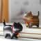 Whittle Charm Mini Wooden Cat Figurine HandCarved Natural Wood Animal Decor With Bell 5