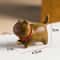 Whittle Charm Mini Wooden Cat Figurine HandCarved Natural Wood Animal Decor With Bell 6
