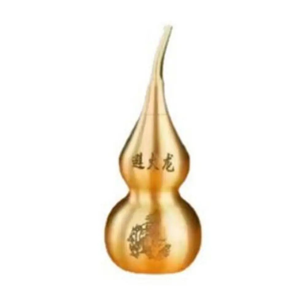 Golden Fortune Wu Lou Gourd Statue Feng Shui Brass Lucky Charm For Wealth Health Protection 7