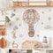 Dream Sky Balloon Animal Wall Stickers Cute Cartoon Nursery Decals For Kids Room Decor 0
