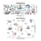 Dream Sky Balloon Animal Wall Stickers Cute Cartoon Nursery Decals For Kids Room Decor 18