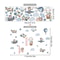 Dream Sky Balloon Animal Wall Stickers Cute Cartoon Nursery Decals For Kids Room Decor 18