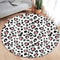 Chic Safari Leopard Print Round Rug Soft Flannel Animal Pattern Carpet For Stylish Home Decor 3
