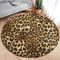 Chic Safari Leopard Print Round Rug Soft Flannel Animal Pattern Carpet For Stylish Home Decor 15