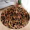 Chic Safari Leopard Print Round Rug Soft Flannel Animal Pattern Carpet For Stylish Home Decor 16