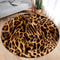 Chic Safari Leopard Print Round Rug Soft Flannel Animal Pattern Carpet For Stylish Home Decor 16