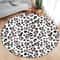 Chic Safari Leopard Print Round Rug Soft Flannel Animal Pattern Carpet For Stylish Home Decor 7