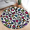 Chic Safari Leopard Print Round Rug Soft Flannel Animal Pattern Carpet For Stylish Home Decor 8