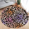 Chic Safari Leopard Print Round Rug Soft Flannel Animal Pattern Carpet For Stylish Home Decor 12