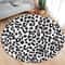 Chic Safari Leopard Print Round Rug Soft Flannel Animal Pattern Carpet For Stylish Home Decor 14