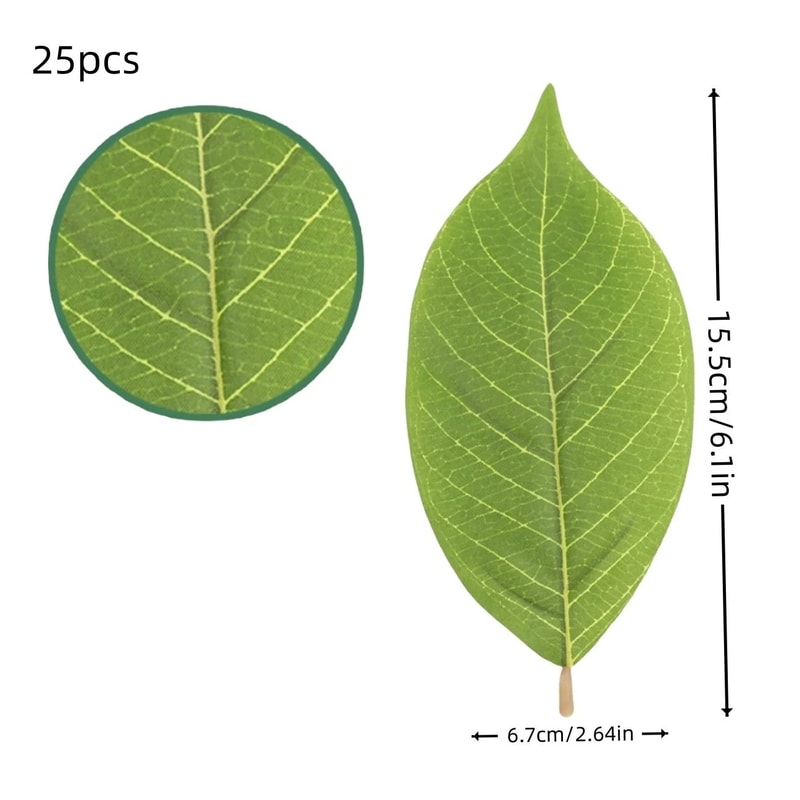 Ever Green Magnolia Leaf Set 25pcs Realistic PU Artificial Leaves For DIY Floral Home Decor 4
