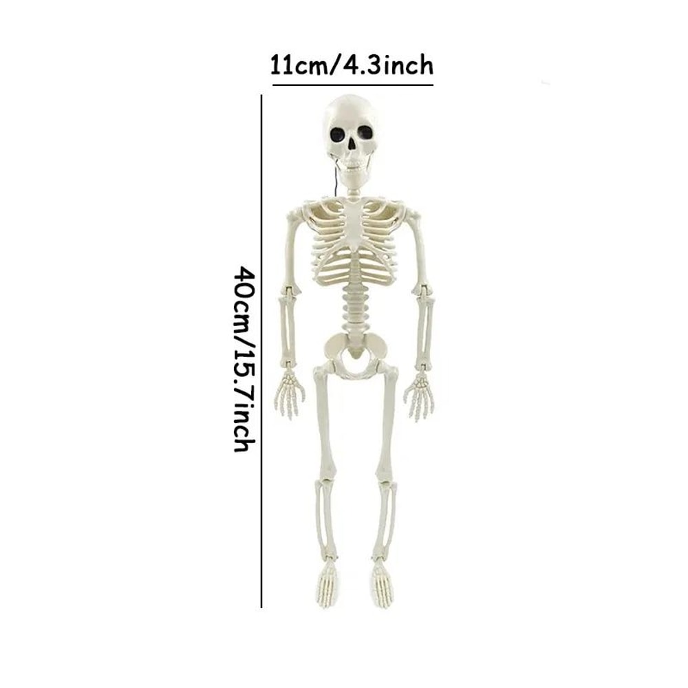 Spooky LifeSize Posable Skeleton Halloween Decor Realistic Humanoid Bone Prop For Haunted House P 6