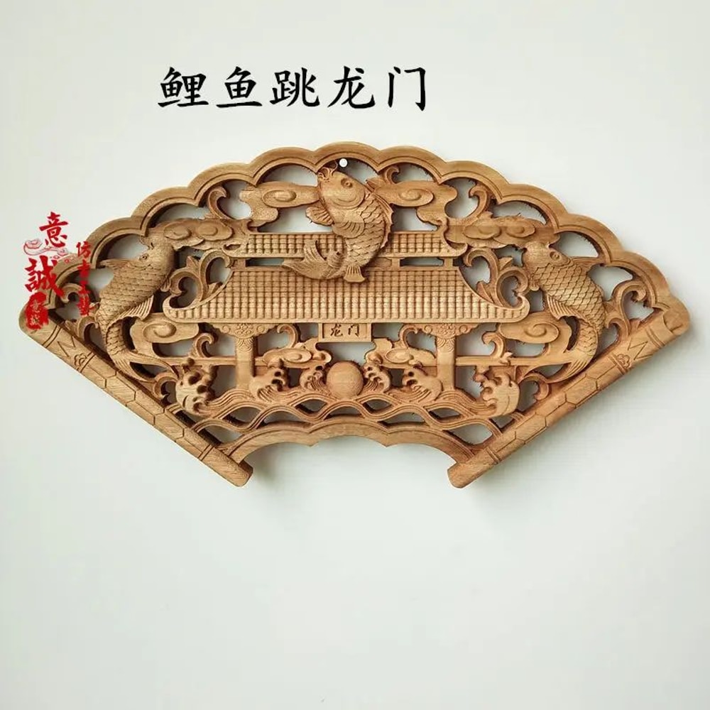 HandCarved Camphor Wood Dragon Phoenix Wall Art 3D Traditional Chinese Decorative Panel With Natu 6